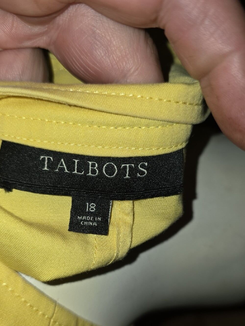 Talbots Yellow Round-Neck Button-Front Utility Jacket - Picture 3 of 4